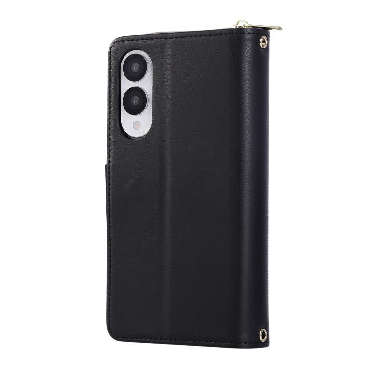 For Samsung Galaxy S25 Edge 5G Nine-card Slots Zipper Wallet Bag Leather Phone Case