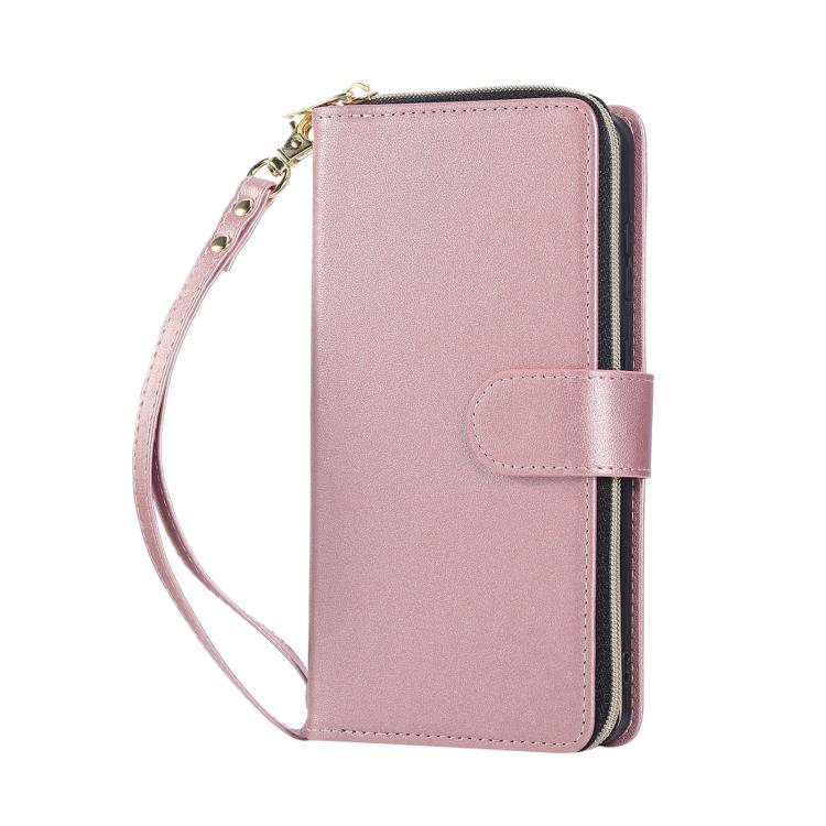 For Samsung Galaxy S25 Edge 5G Nine-card Slots Zipper Wallet Bag Leather Phone Case
