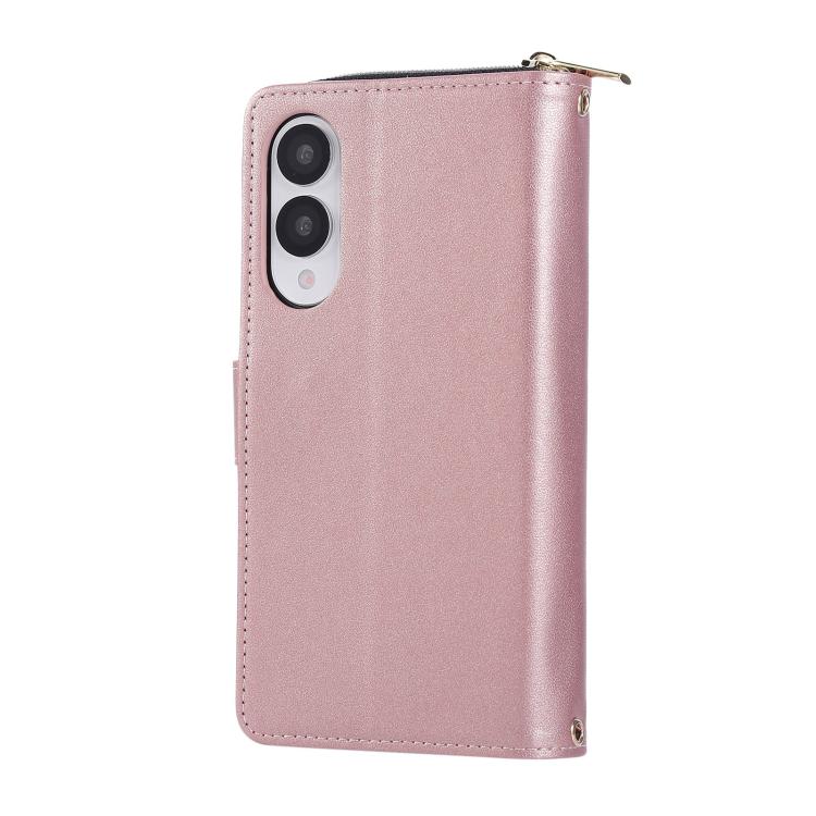 For Samsung Galaxy S25 Edge 5G Nine-card Slots Zipper Wallet Bag Leather Phone Case