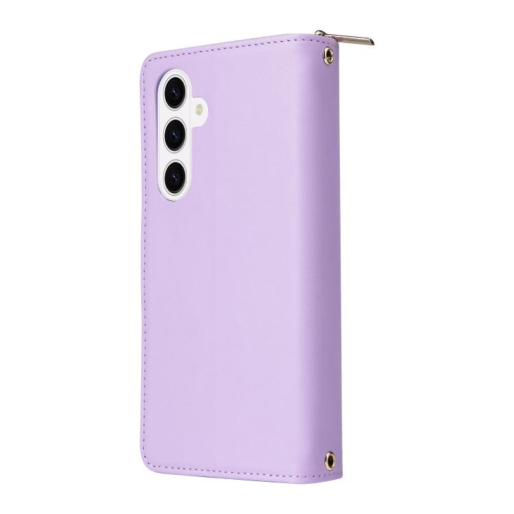For Samsung Galaxy S26 5G Nine-card Slots Zipper Wallet Bag Leather Phone Case
