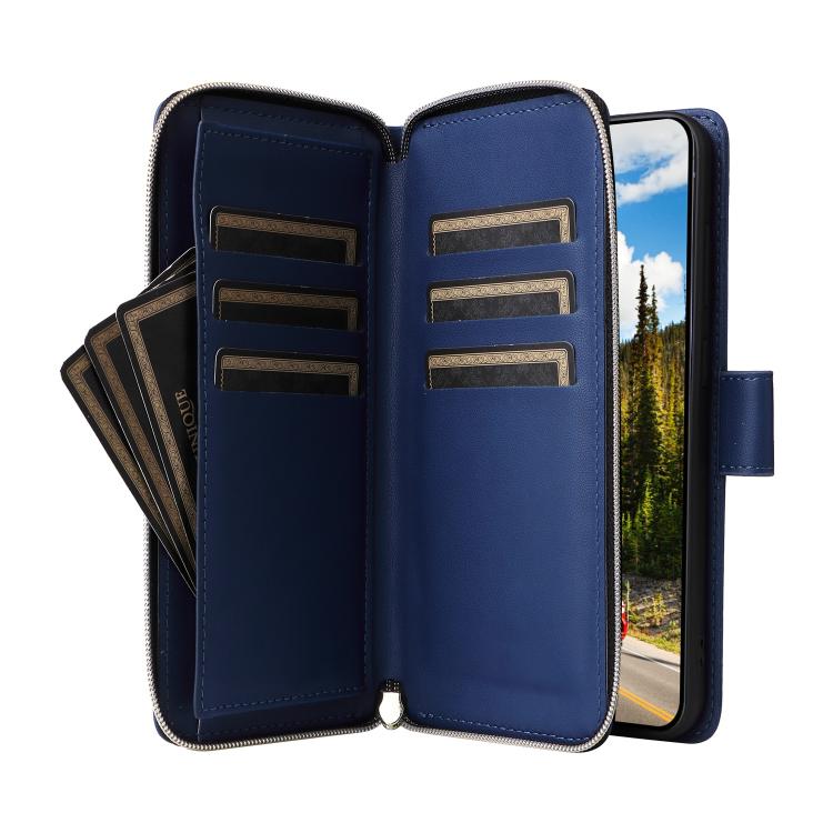 For Samsung Galaxy S26 5G Nine-card Slots Zipper Wallet Bag Leather Phone Case