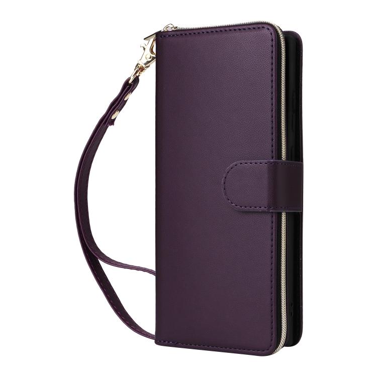 For Samsung Galaxy S26 Ultra 5G Nine-card Slots Zipper Wallet Bag Leather Phone Case
