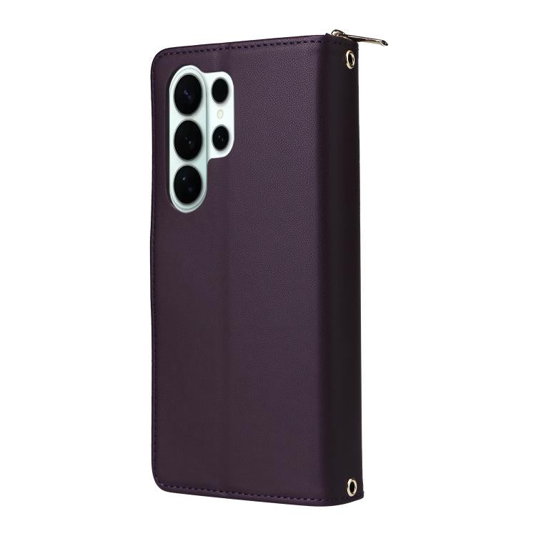 For Samsung Galaxy S26 Ultra 5G Nine-card Slots Zipper Wallet Bag Leather Phone Case