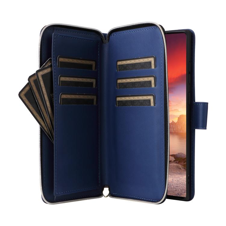 For Samsung Galaxy S26 Ultra 5G Nine-card Slots Zipper Wallet Bag Leather Phone Case