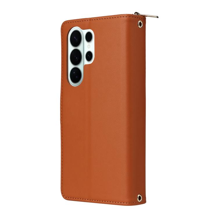 For Samsung Galaxy S26 Ultra 5G Nine-card Slots Zipper Wallet Bag Leather Phone Case