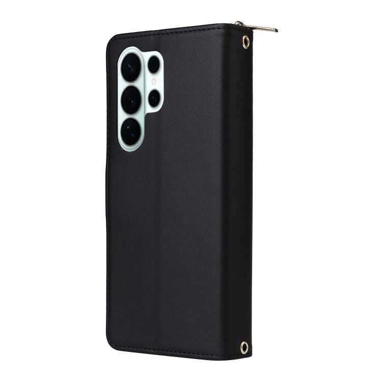 For Samsung Galaxy S26 Ultra 5G Nine-card Slots Zipper Wallet Bag Leather Phone Case