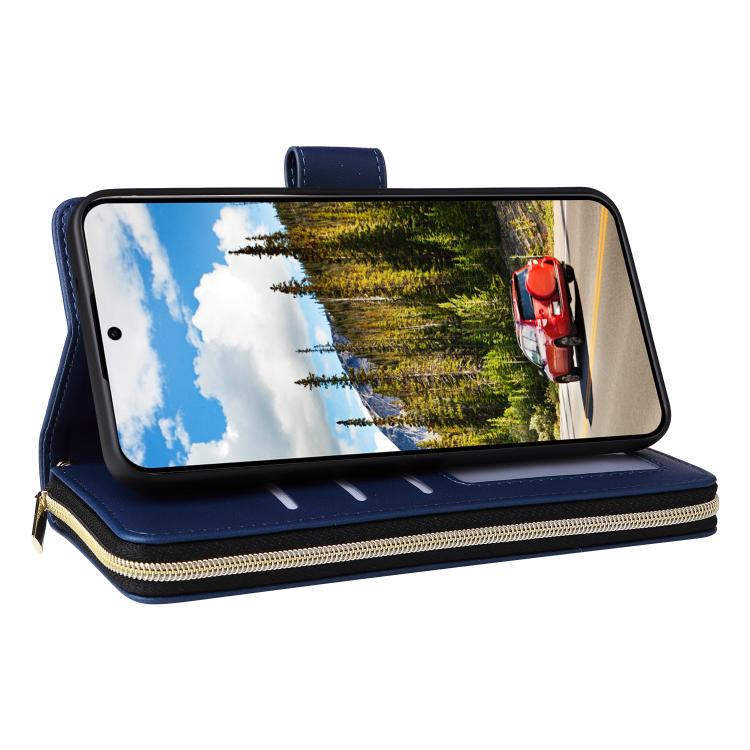 For Samsung Galaxy S26+ 5G Nine-card Slots Zipper Wallet Bag Leather Phone Case