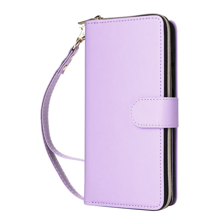 For Samsung Galaxy A06 / A07 Nine-card Slots Zipper Wallet Bag Leather Phone Case