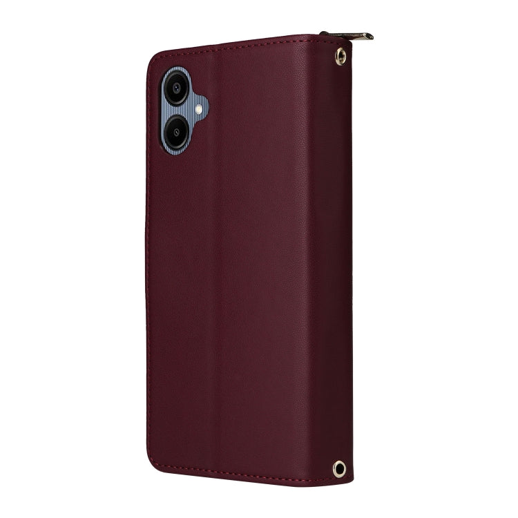 For Samsung Galaxy A06 / A07 Nine-card Slots Zipper Wallet Bag Leather Phone Case