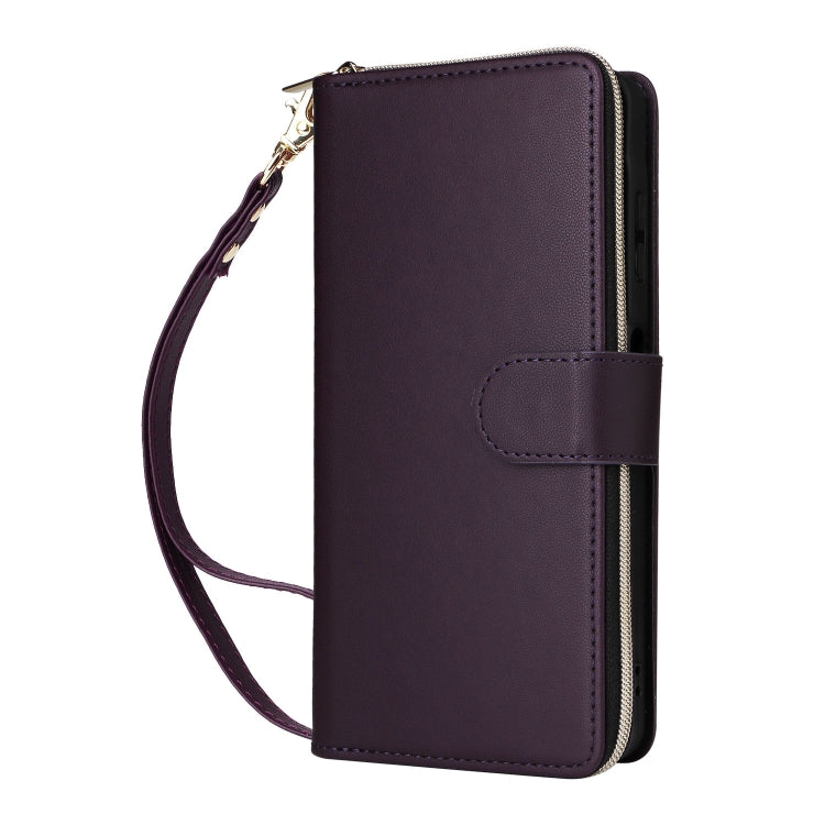 For Samsung Galaxy A06 / A07 Nine-card Slots Zipper Wallet Bag Leather Phone Case