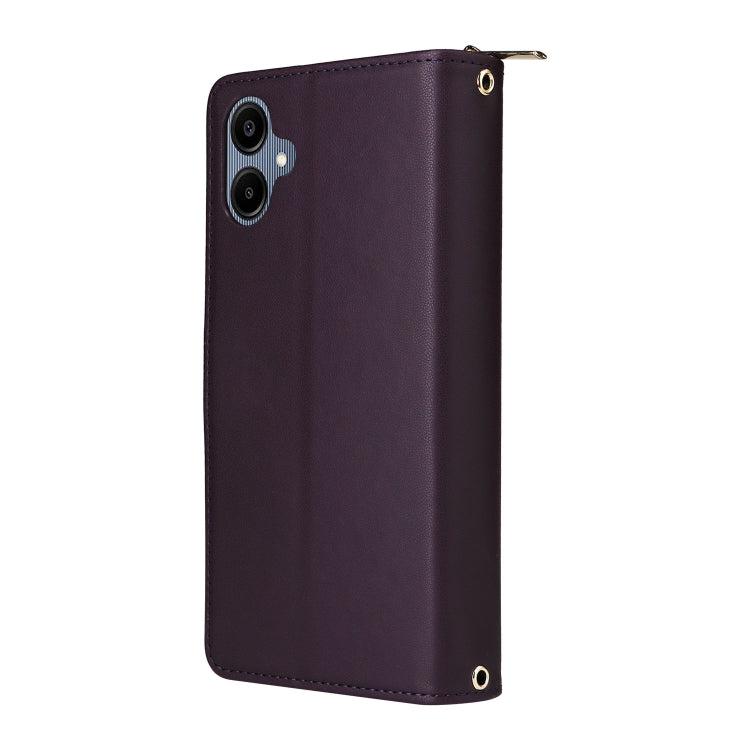 For Samsung Galaxy A06 / A07 Nine-card Slots Zipper Wallet Bag Leather Phone Case