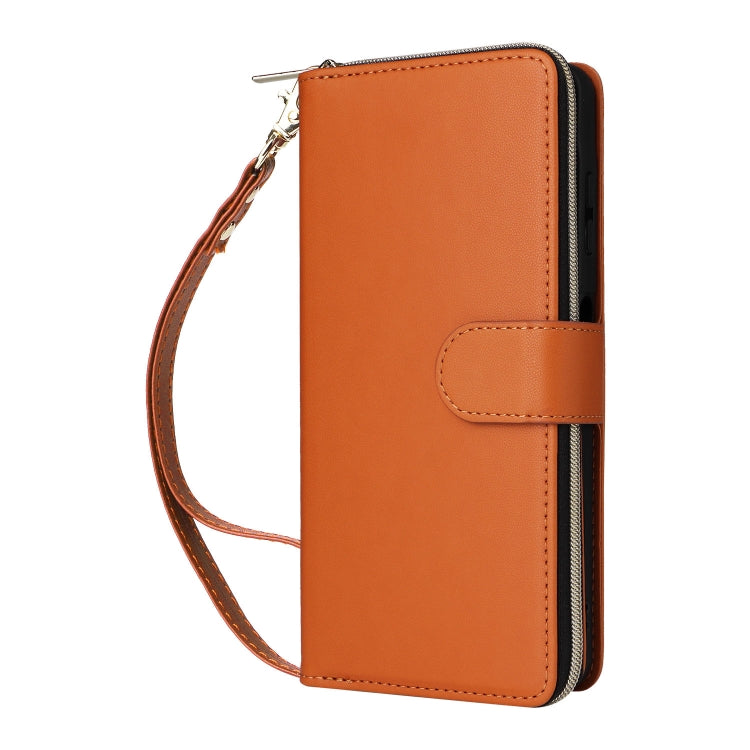 For Samsung Galaxy A06 / A07 Nine-card Slots Zipper Wallet Bag Leather Phone Case