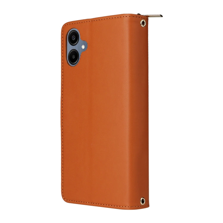 For Samsung Galaxy A06 / A07 Nine-card Slots Zipper Wallet Bag Leather Phone Case