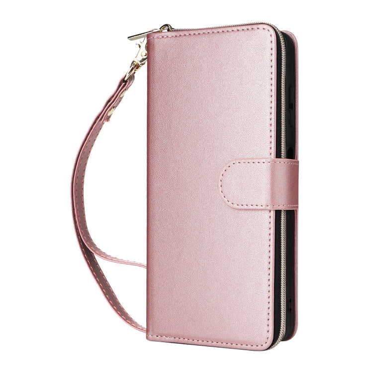 For Samsung Galaxy A06 / A07 Nine-card Slots Zipper Wallet Bag Leather Phone Case