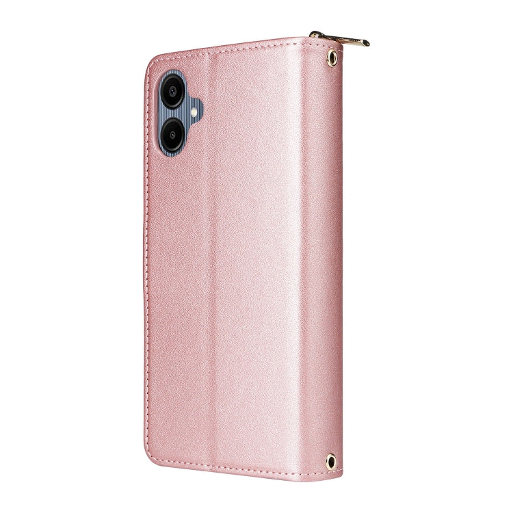 For Samsung Galaxy A06 / A07 Nine-card Slots Zipper Wallet Bag Leather Phone Case