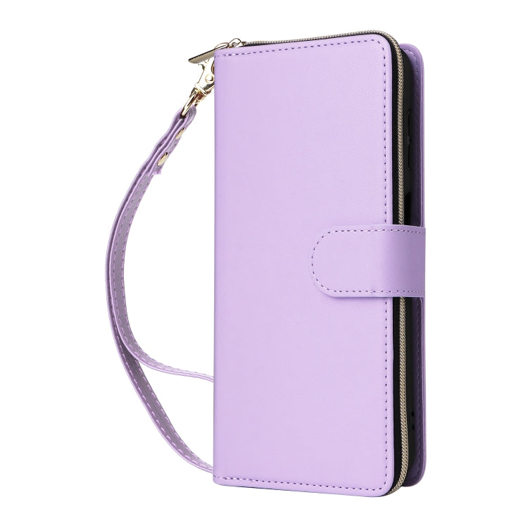 For Samsung Galaxy A13 5G / 4G Nine-card Slots Zipper Wallet Bag Leather Phone Case