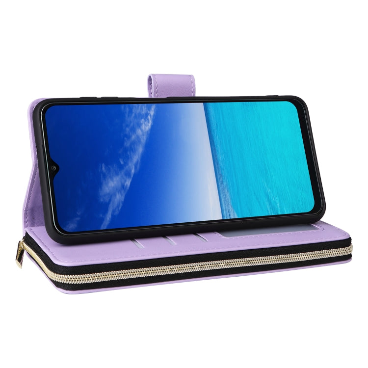 For Samsung Galaxy A13 5G / 4G Nine-card Slots Zipper Wallet Bag Leather Phone Case