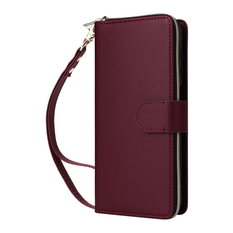 For Samsung Galaxy A13 5G / 4G Nine-card Slots Zipper Wallet Bag Leather Phone Case