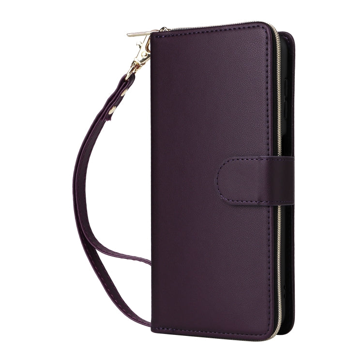 For Samsung Galaxy A13 5G / 4G Nine-card Slots Zipper Wallet Bag Leather Phone Case