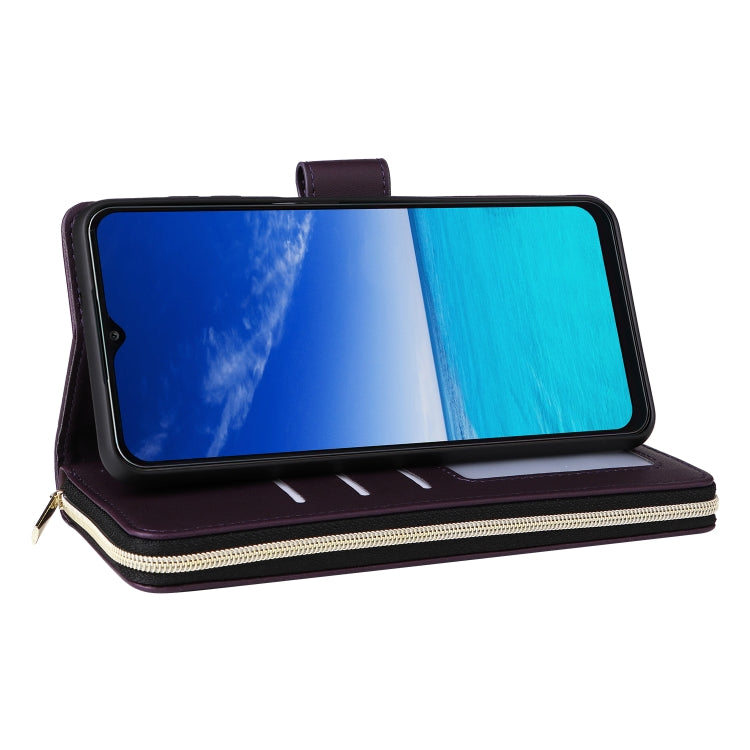 For Samsung Galaxy A13 5G / 4G Nine-card Slots Zipper Wallet Bag Leather Phone Case