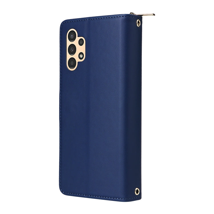 For Samsung Galaxy A13 5G / 4G Nine-card Slots Zipper Wallet Bag Leather Phone Case