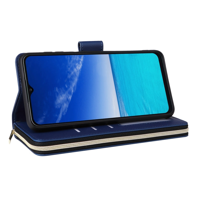 For Samsung Galaxy A13 5G / 4G Nine-card Slots Zipper Wallet Bag Leather Phone Case