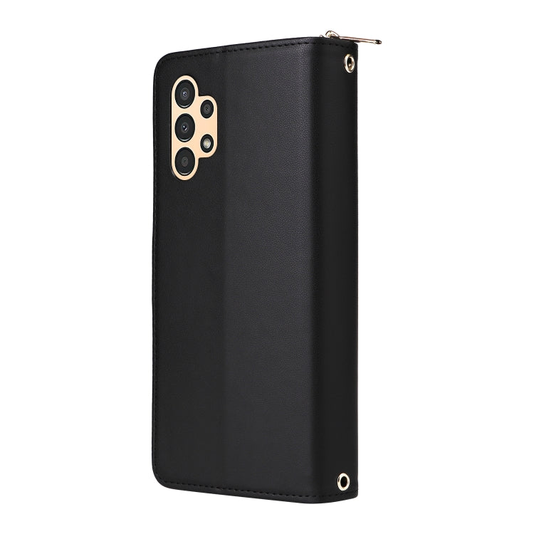For Samsung Galaxy A13 5G / 4G Nine-card Slots Zipper Wallet Bag Leather Phone Case