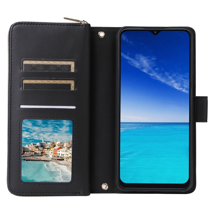 For Samsung Galaxy A13 5G / 4G Nine-card Slots Zipper Wallet Bag Leather Phone Case