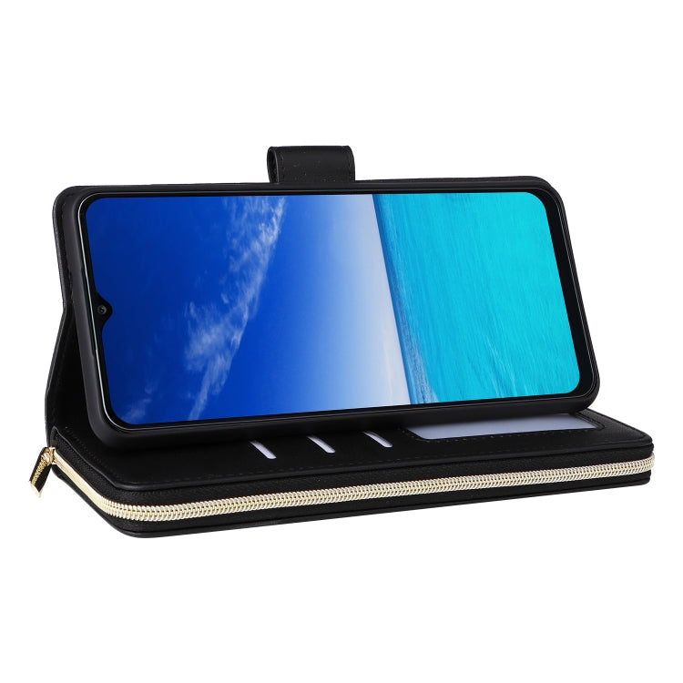 For Samsung Galaxy A13 5G / 4G Nine-card Slots Zipper Wallet Bag Leather Phone Case