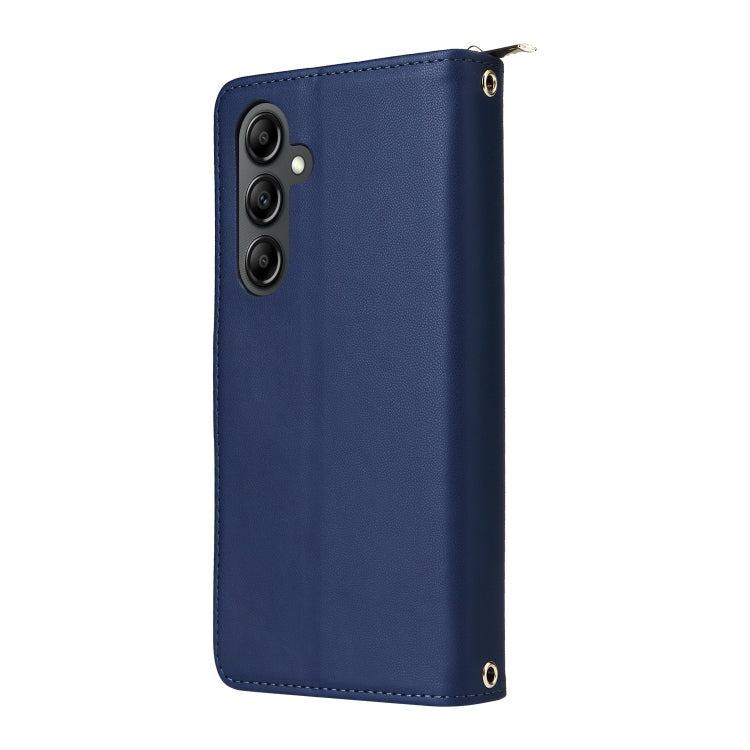 For Samsung Galaxy A14 Nine-card Slots Zipper Wallet Bag Leather Phone Case