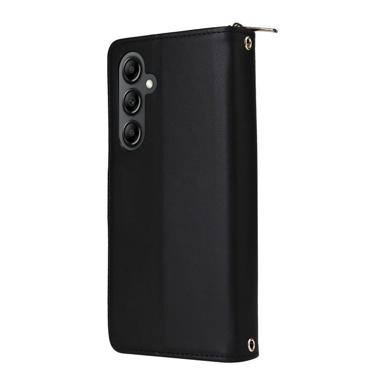 For Samsung Galaxy A14 Nine-card Slots Zipper Wallet Bag Leather Phone Case