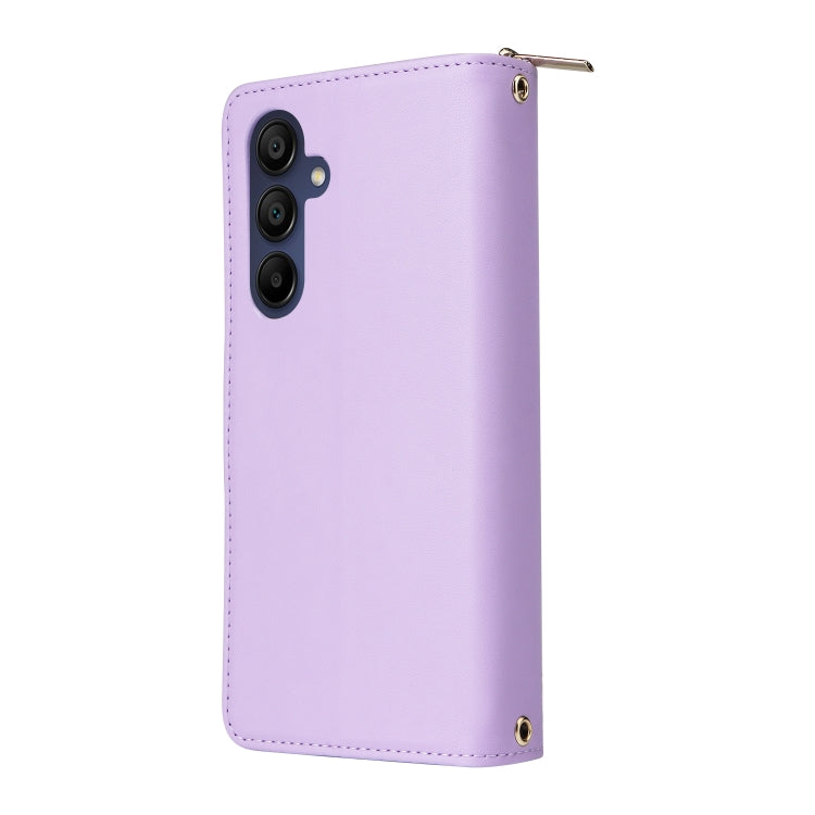 For Samsung Galaxy A16 Nine-card Slots Zipper Wallet Bag Leather Phone Case
