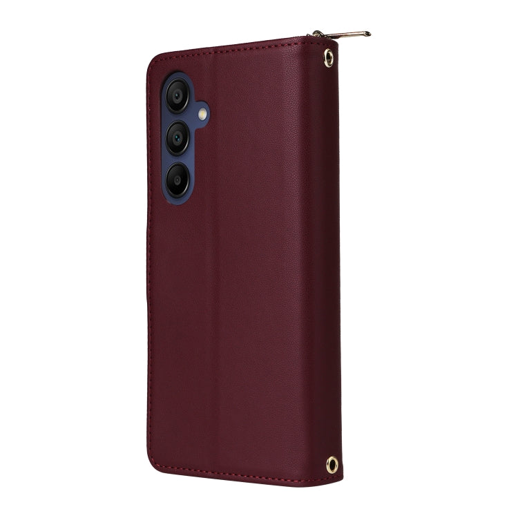 For Samsung Galaxy A16 Nine-card Slots Zipper Wallet Bag Leather Phone Case