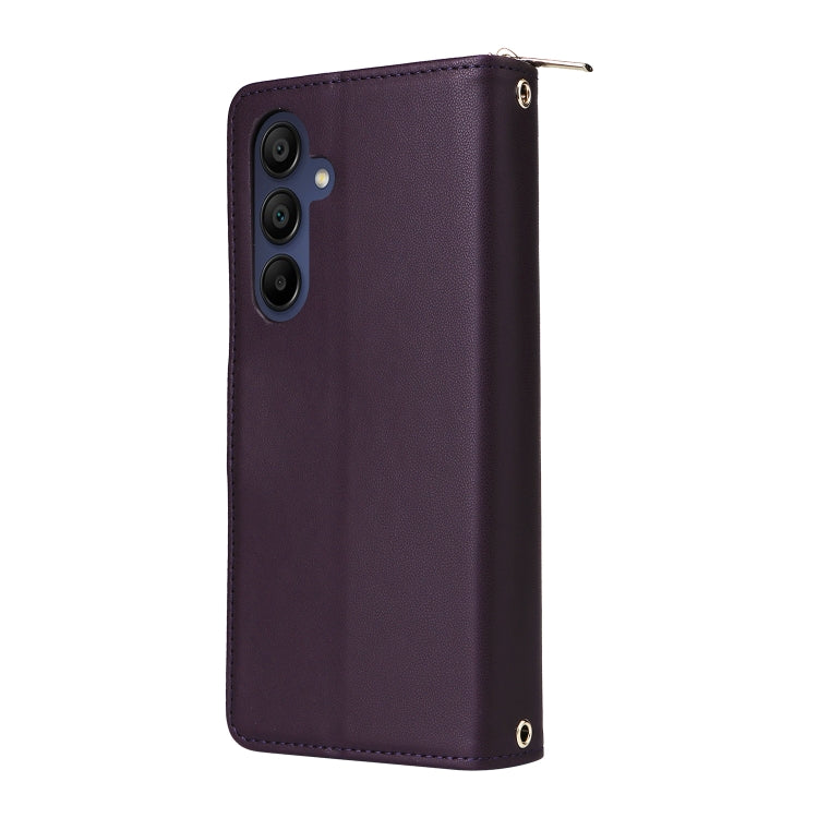 For Samsung Galaxy A16 Nine-card Slots Zipper Wallet Bag Leather Phone Case