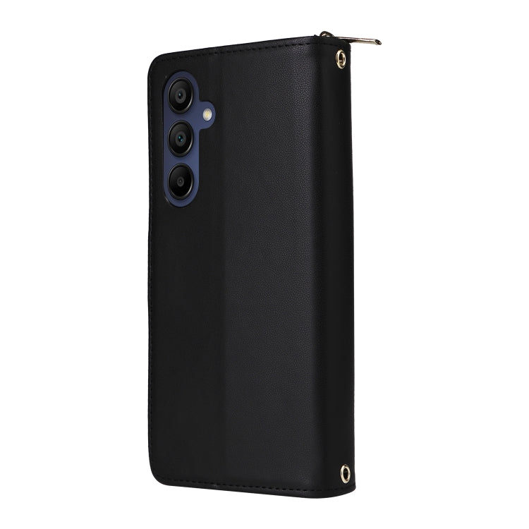 For Samsung Galaxy A16 Nine-card Slots Zipper Wallet Bag Leather Phone Case