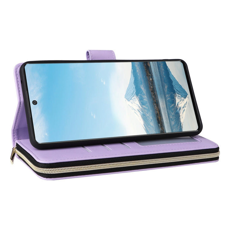 For Samsung Galaxy A23 5G Nine-card Slots Zipper Wallet Bag Leather Phone Case