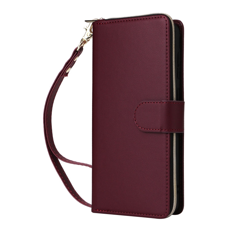 For Samsung Galaxy A23 5G Nine-card Slots Zipper Wallet Bag Leather Phone Case