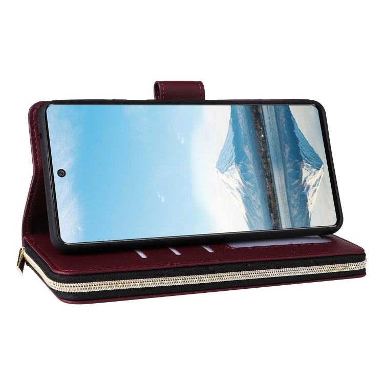 For Samsung Galaxy A23 5G Nine-card Slots Zipper Wallet Bag Leather Phone Case