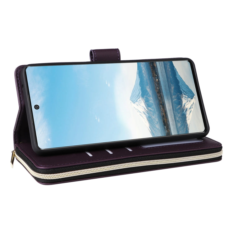 For Samsung Galaxy A23 5G Nine-card Slots Zipper Wallet Bag Leather Phone Case