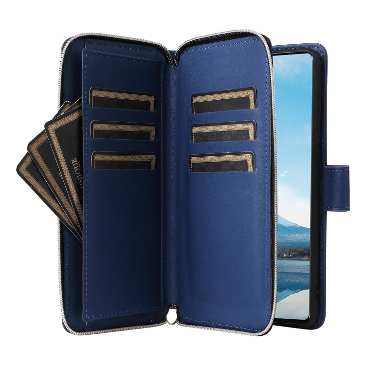 For Samsung Galaxy A23 5G Nine-card Slots Zipper Wallet Bag Leather Phone Case
