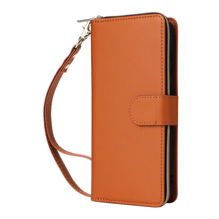 For Samsung Galaxy A23 5G Nine-card Slots Zipper Wallet Bag Leather Phone Case