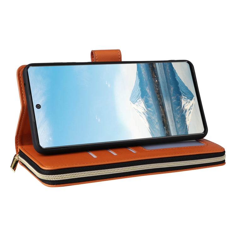 For Samsung Galaxy A23 5G Nine-card Slots Zipper Wallet Bag Leather Phone Case