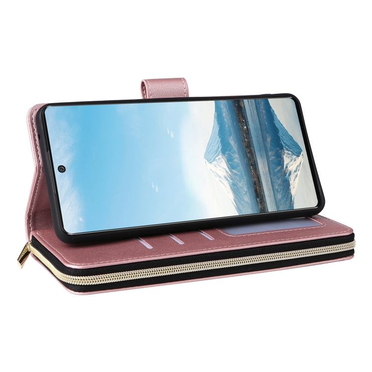 For Samsung Galaxy A23 5G Nine-card Slots Zipper Wallet Bag Leather Phone Case