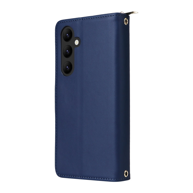 For Samsung Galaxy A24 Nine-card Slots Zipper Wallet Bag Leather Phone Case