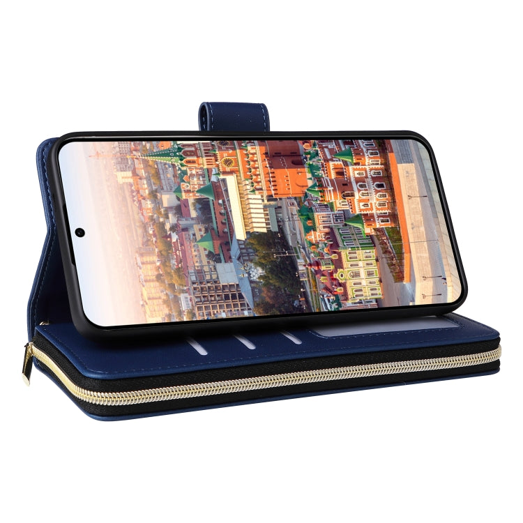 For Samsung Galaxy A24 Nine-card Slots Zipper Wallet Bag Leather Phone Case