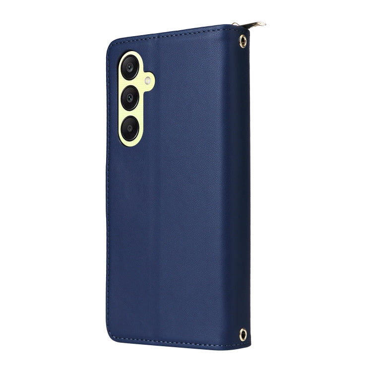 For Samsung Galaxy A25 Nine-card Slots Zipper Wallet Bag Leather Phone Case