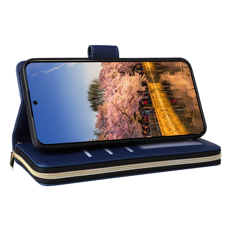 For Samsung Galaxy A25 Nine-card Slots Zipper Wallet Bag Leather Phone Case
