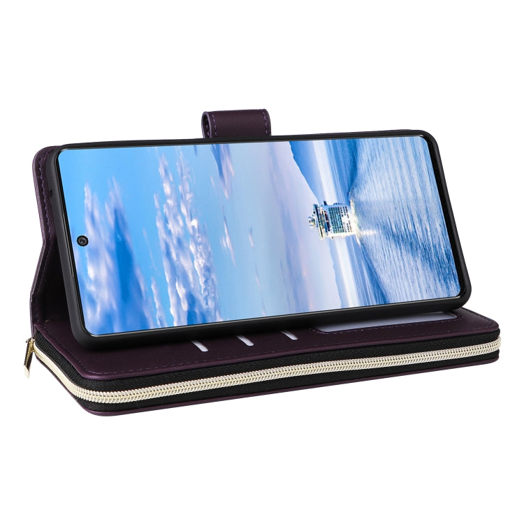 For Samsung Galaxy A33 5G Nine-card Slots Zipper Wallet Bag Leather Phone Case