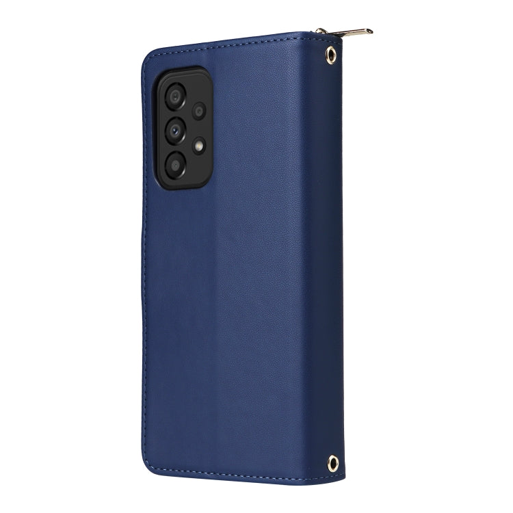 For Samsung Galaxy A33 5G Nine-card Slots Zipper Wallet Bag Leather Phone Case
