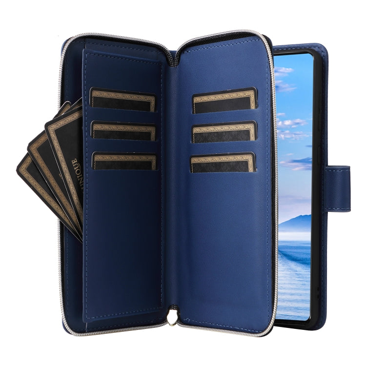 For Samsung Galaxy A33 5G Nine-card Slots Zipper Wallet Bag Leather Phone Case